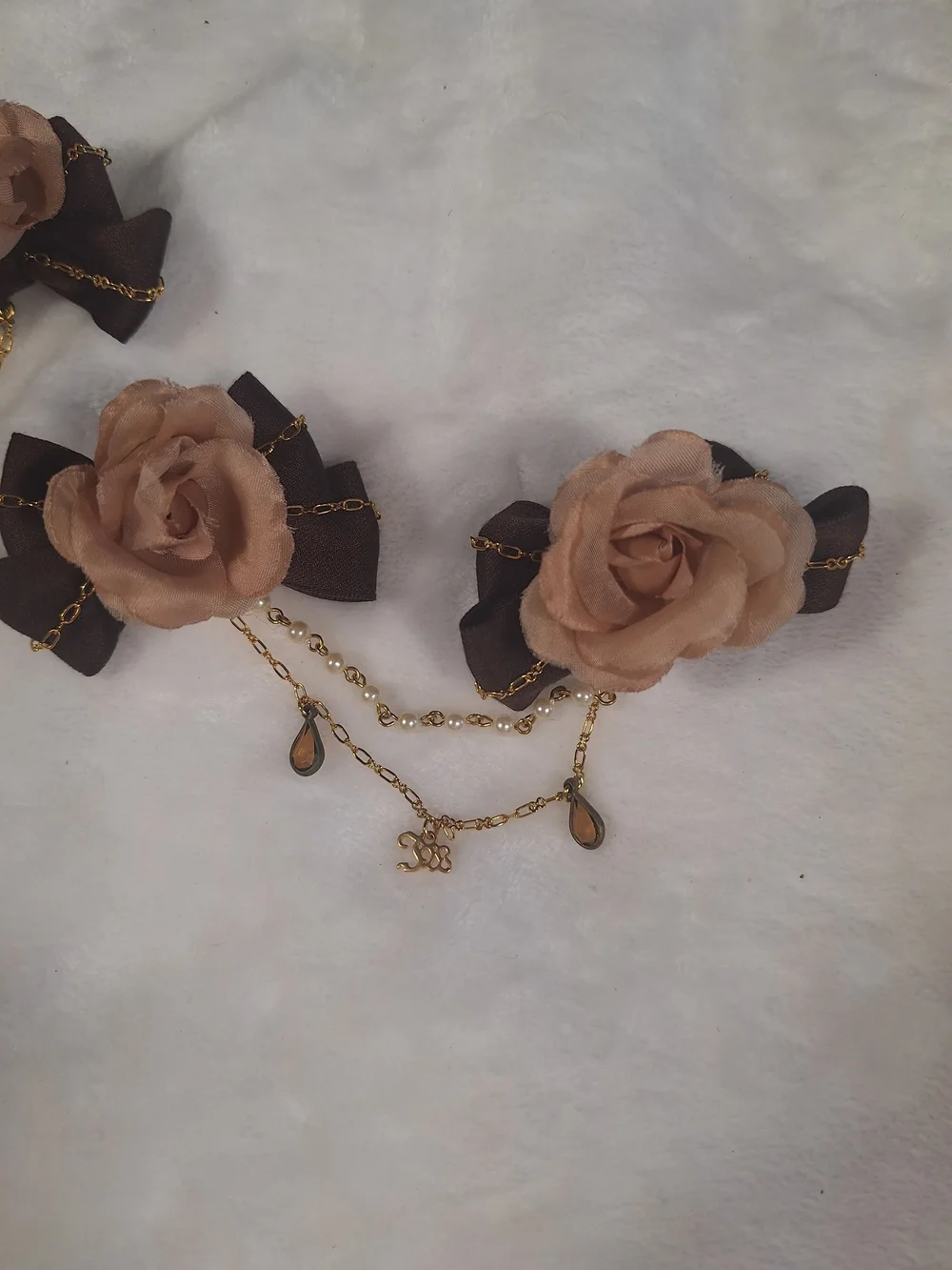 Innocent World Brown Rose Chain Hair Ornaments | Set of 2 🎀